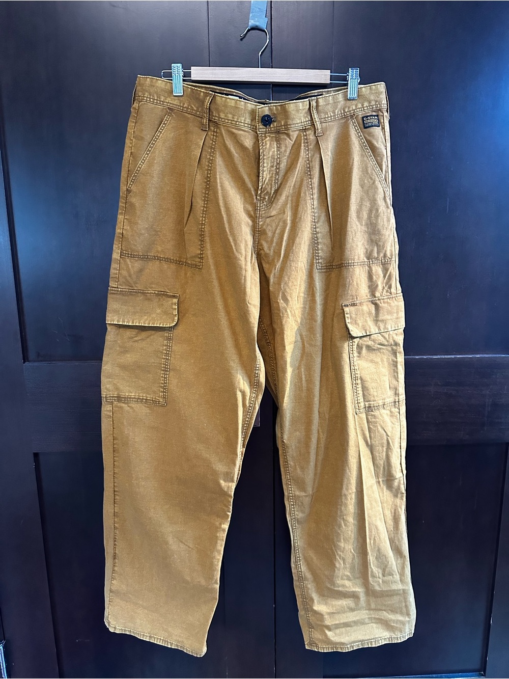 G-Star Women's Cargo Pants in yellow brown